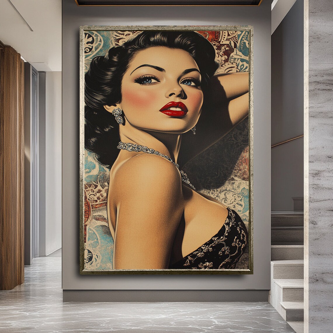 Blue Eyed Beauty, Modern Feminine Portrait Art Print - Image 2