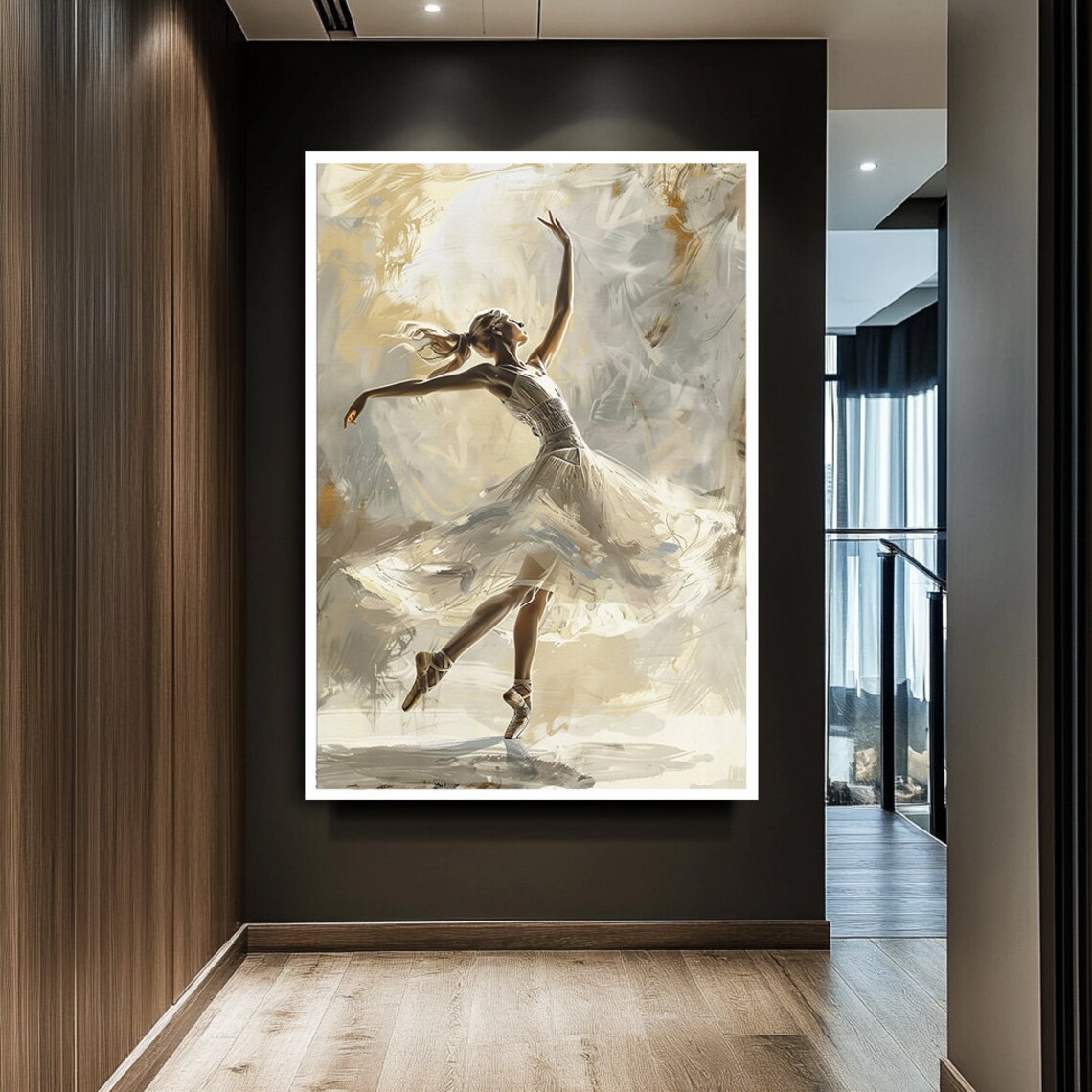 Ballerina Art Print, Elegant Ballet Dancer Decor - Image 2