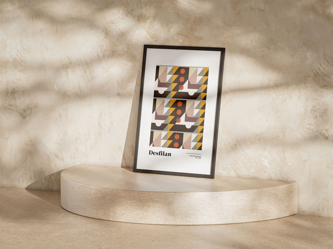 Desfilan Bauhaus Geometric Graphic Gallery Exhibition Art Poster - Image 5
