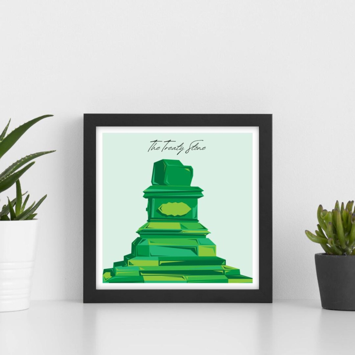 Treaty Stone, Limerick Irish Landmark Art Print - Image 3