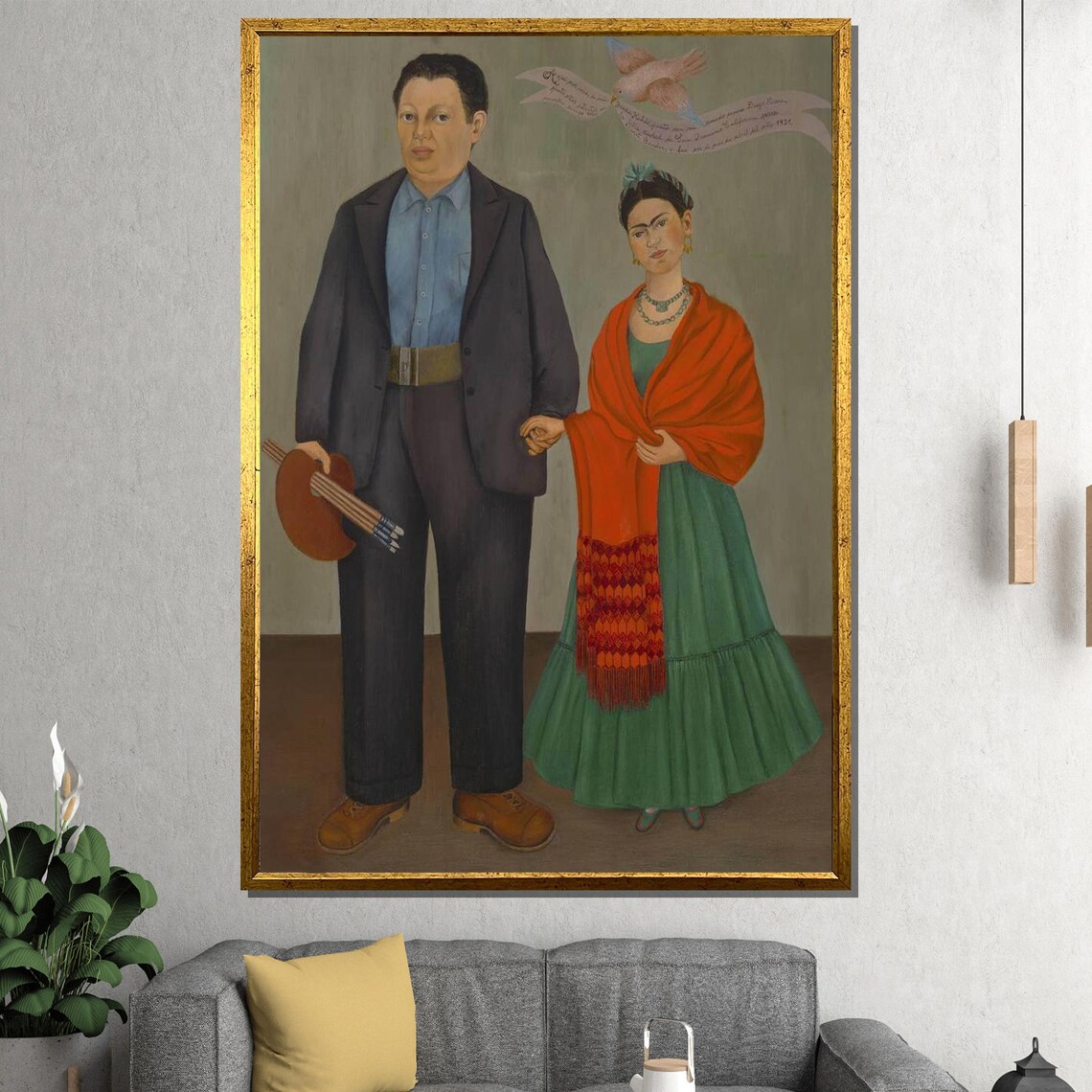 Frida and Diego Rivera, Cultural Couple Portrait Print