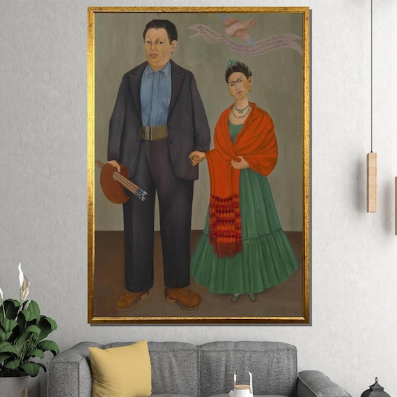 Frida and Diego Rivera, Cultural Couple Portrait Print