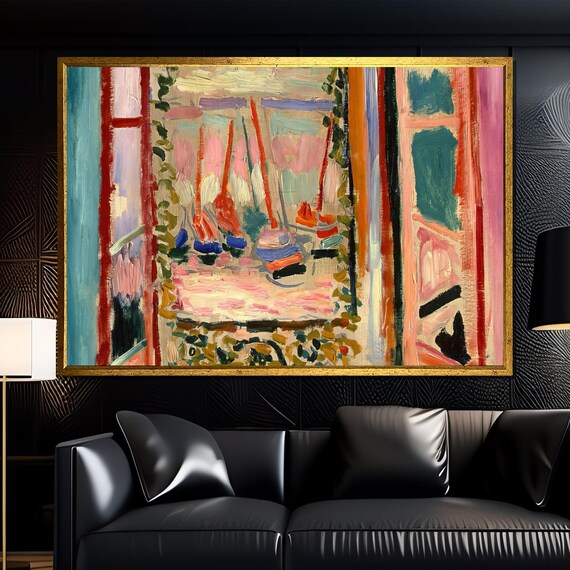 Colorful Coastal Balcony Overlooking Harbor Sailboats Art Poster