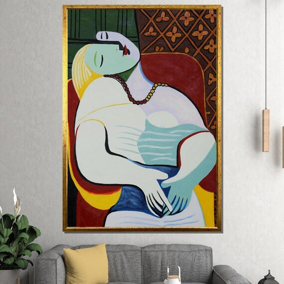 Pablo Picasso Le Reve Cubist Sleeping Woman Red Armchair Poster