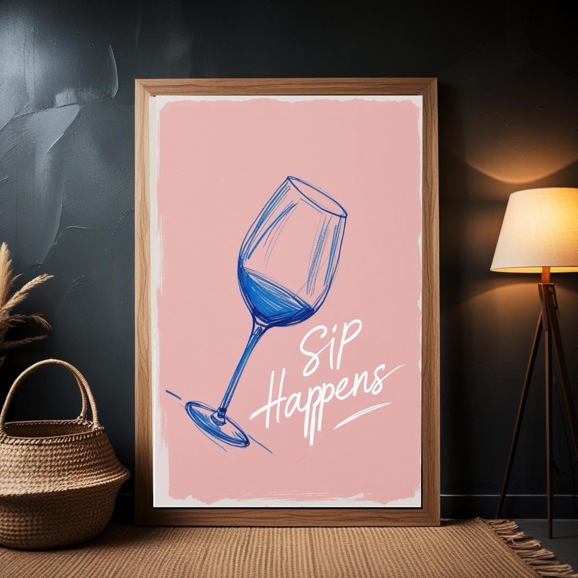 Sip Happens Wall Art Poster