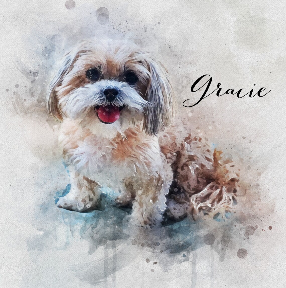 Custom Dog Watercolor Portrait, Pet Art Print - Image 3