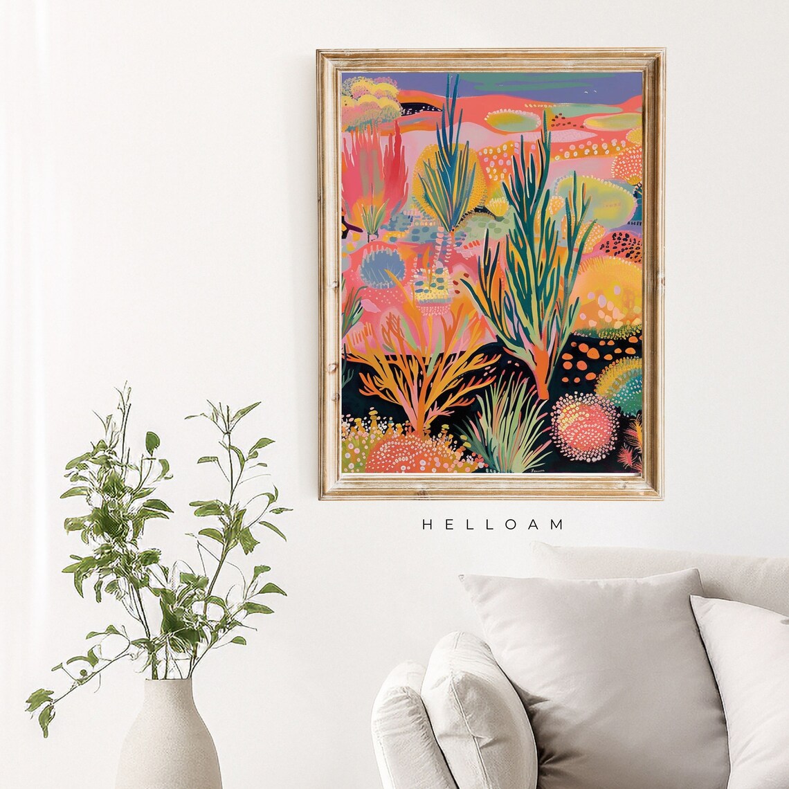 Western Botanical Art Print, Vintage Retro Mid-Century - Image 3