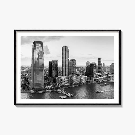 New Jersey Black And White Poster Photography Print Wall Travel Map