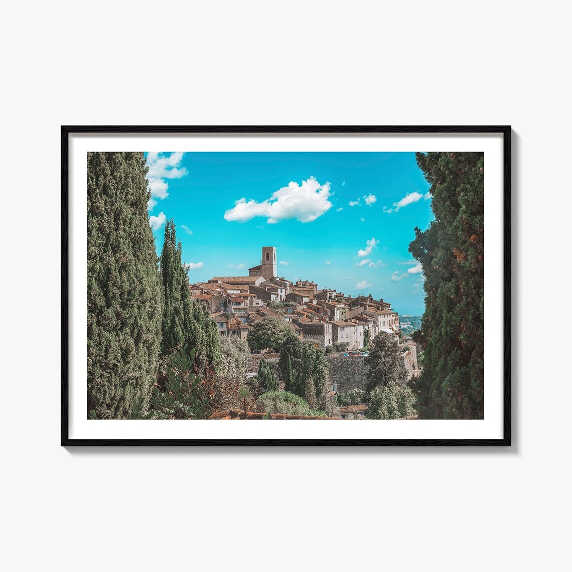 Saint Paul de Vence France Hilltop Village Cypress Summer Photo Poster