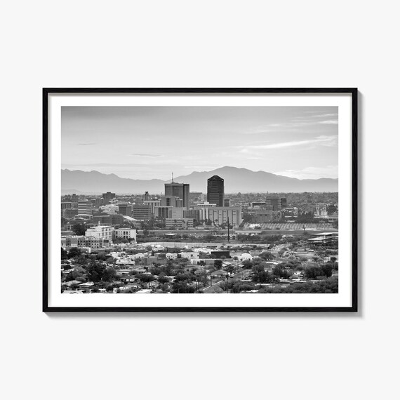 Tucson Black And White Travel Poster