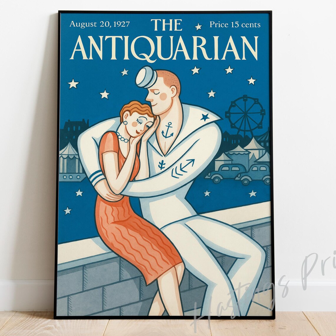The Antiquarian Sailor Sweetheart Embrace Carnival Night Cover Poster