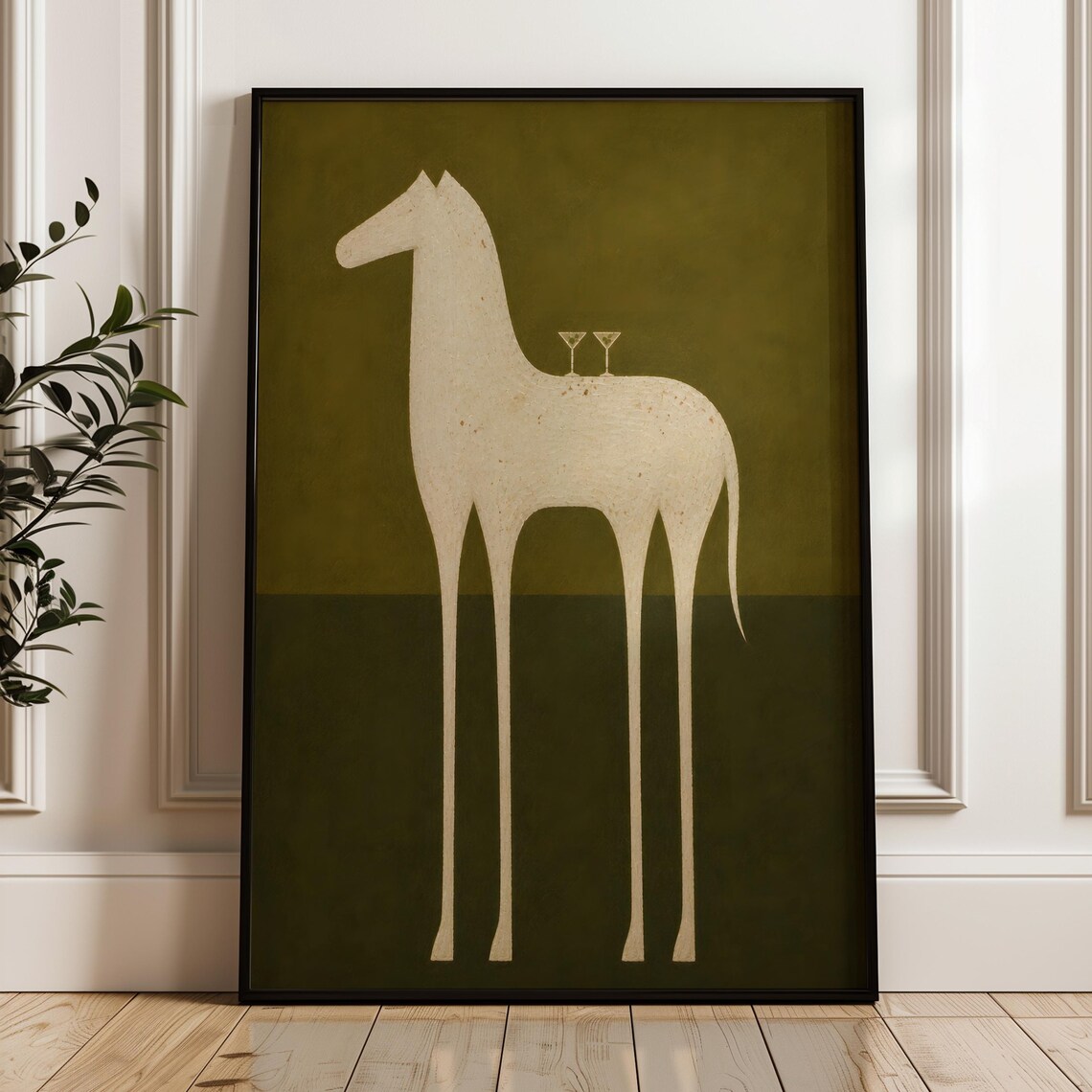 Abstract Horse Wall Art Minimalist Art Print