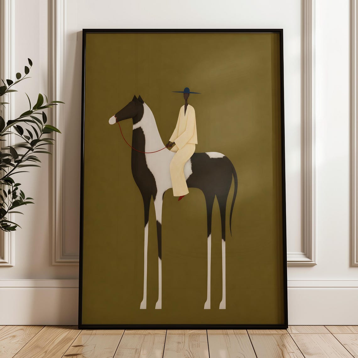 Abstract Horse Wall Art Minimalist Western Print Modern Wabi Sabi Decor Digital Download