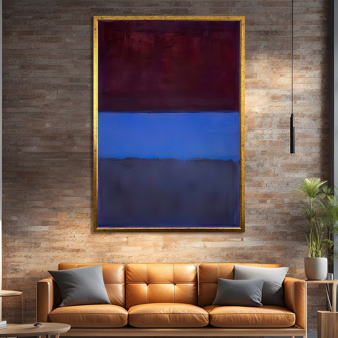Mark Rokhto-Inspired Abstract Art, Modern Decor