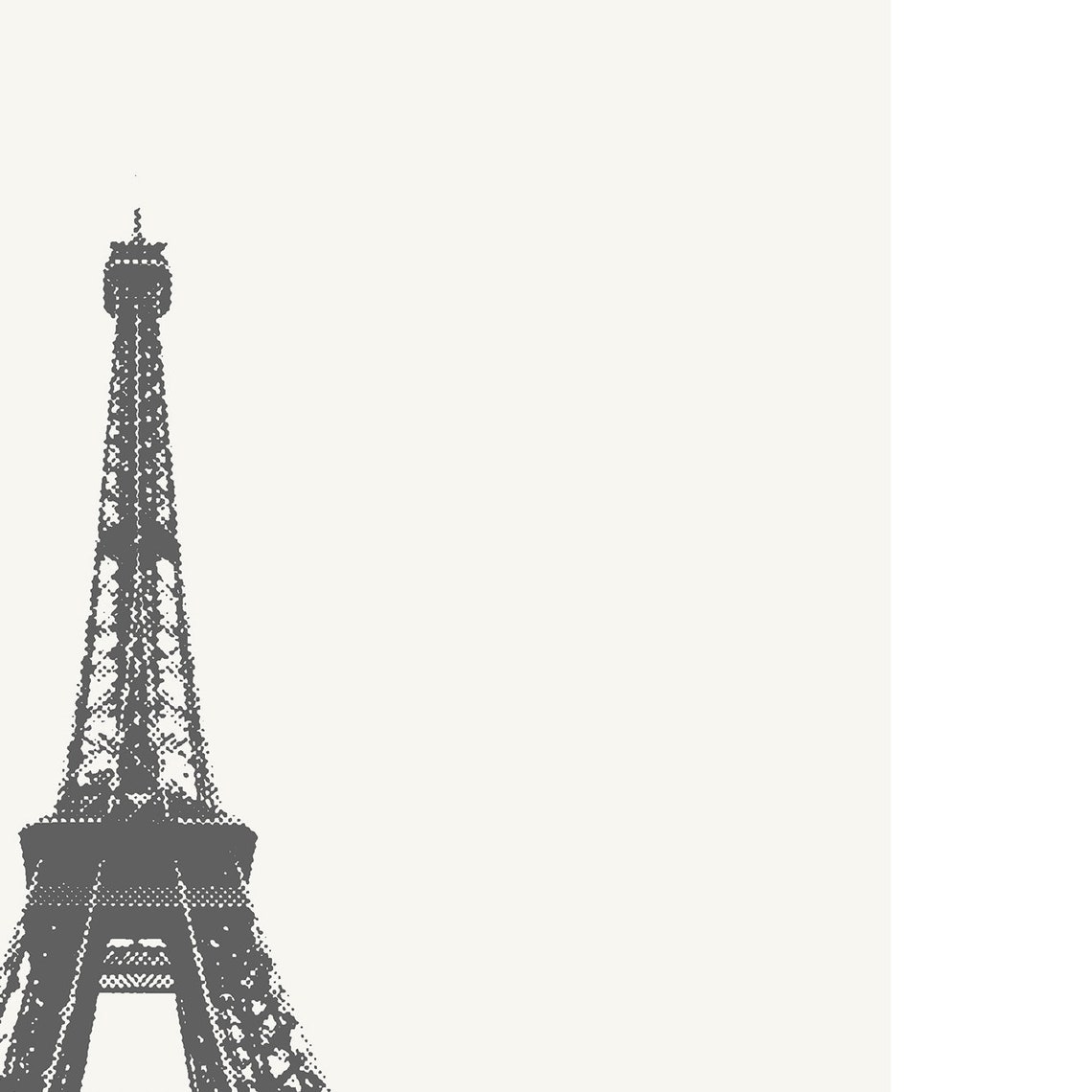 Paris Eiffel Tower Minimalist Art Print, Black and White - Image 2