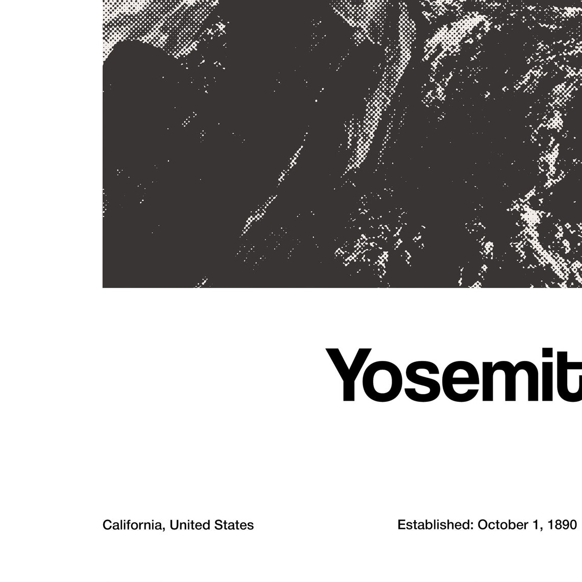 Half Dome Yosemite National Park Minimalist Art Print - Image 3