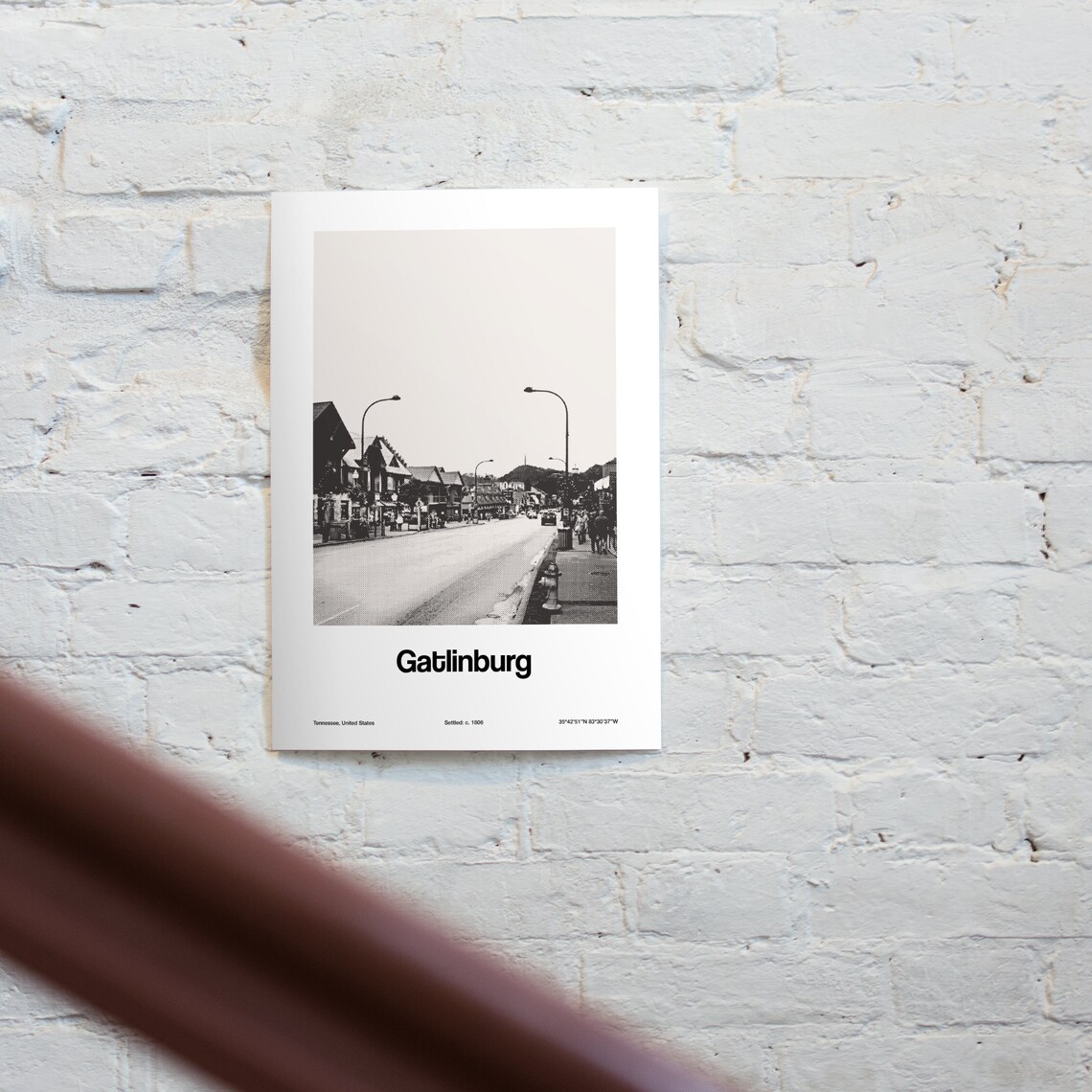 Gatlinburg Tennessee Minimalist Custom City Art Print - Image 3