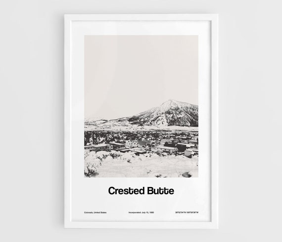 Crested Butte, Colorado Minimalist Travel Poster