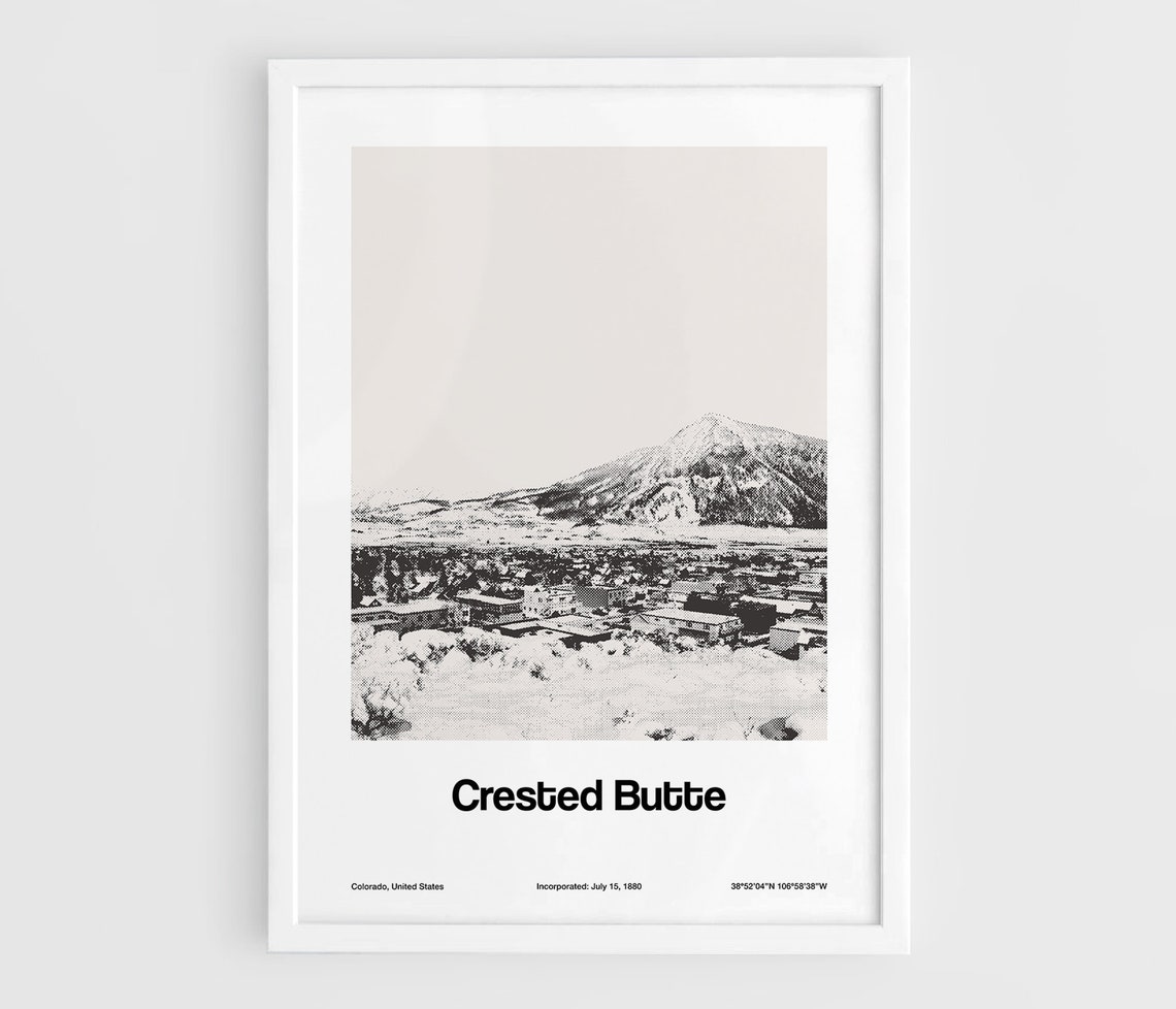 Crested Butte, Colorado Minimalist Travel Poster