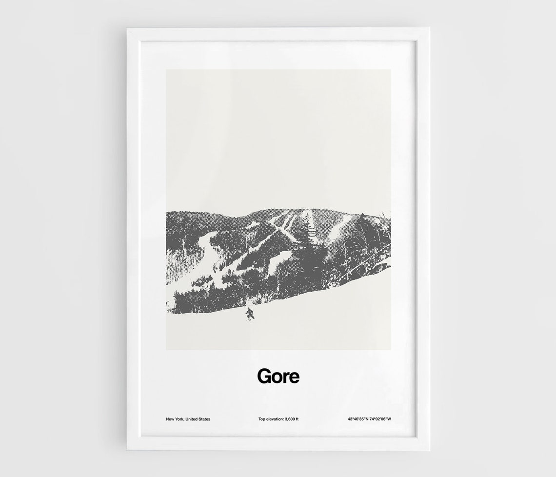 Gore Mountain, North Creek New York Minimalist Art Print