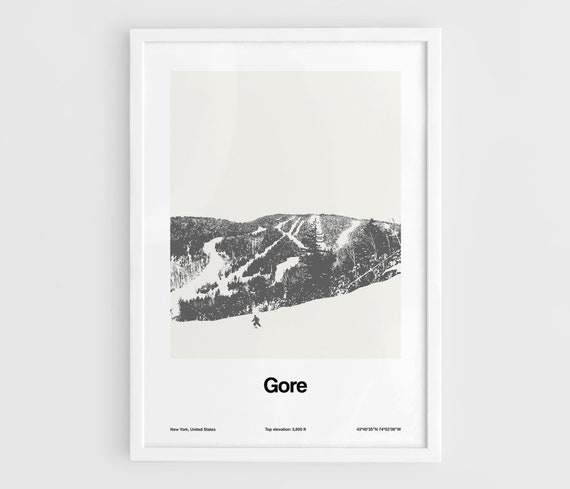 Gore Mountain, North Creek New York Minimalist Art Print