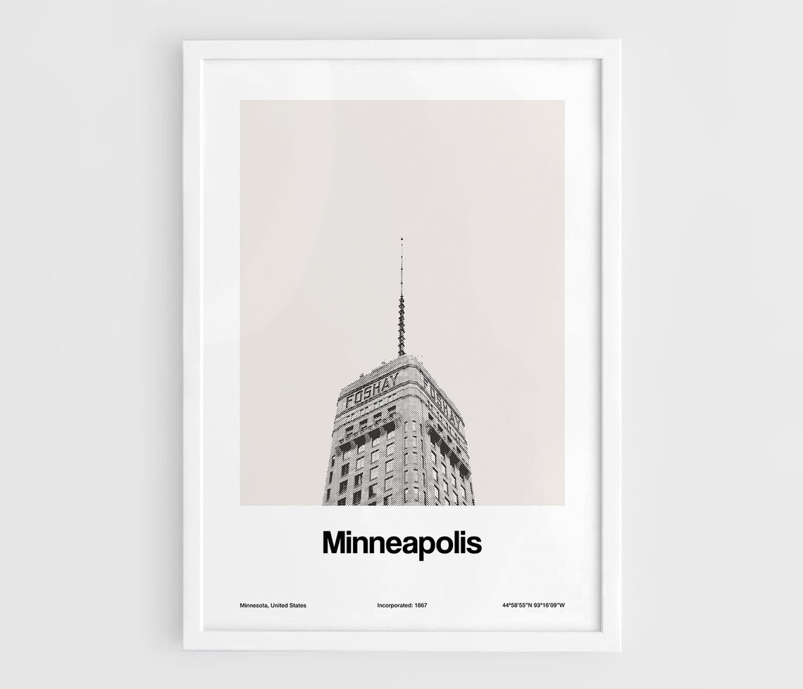 Minneapolis Foshay Tower, Minimalist Travel Poster