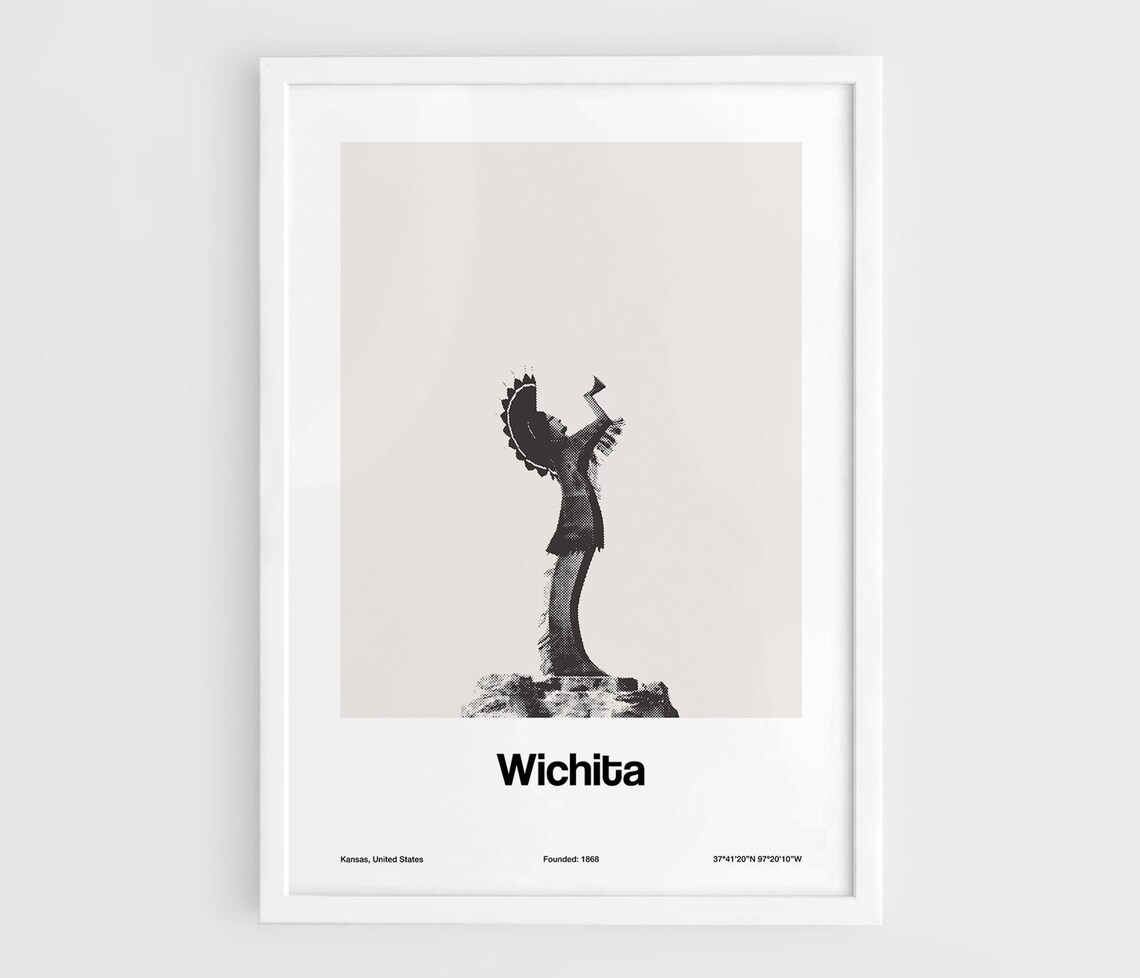 Wichita Kansas The Keeper Of The Plains Print