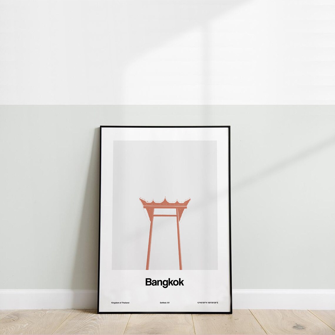 Bangkok Giant Swing Travel Poster, Minimalist City Print - Image 3