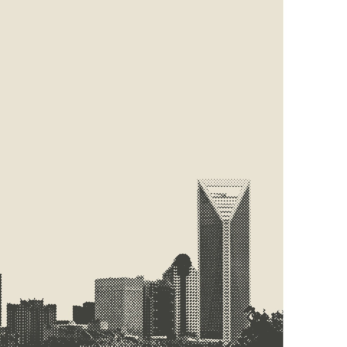 Charlotte NC Minimalist Skyline, North Carolina Poster - Image 2