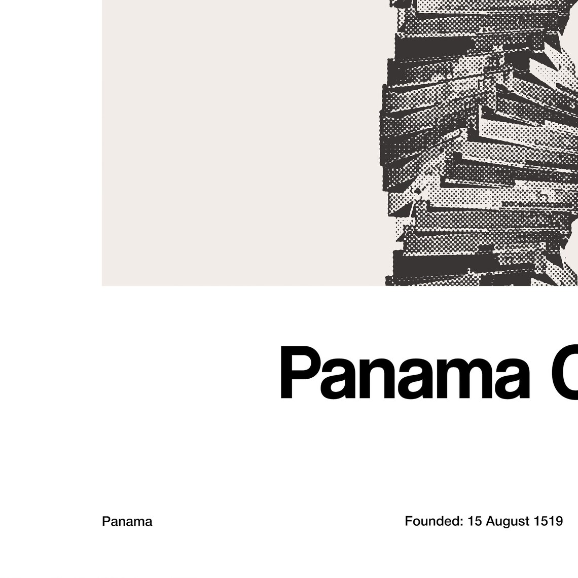 Panama City Travel Poster, Minimalist City Print - Image 2