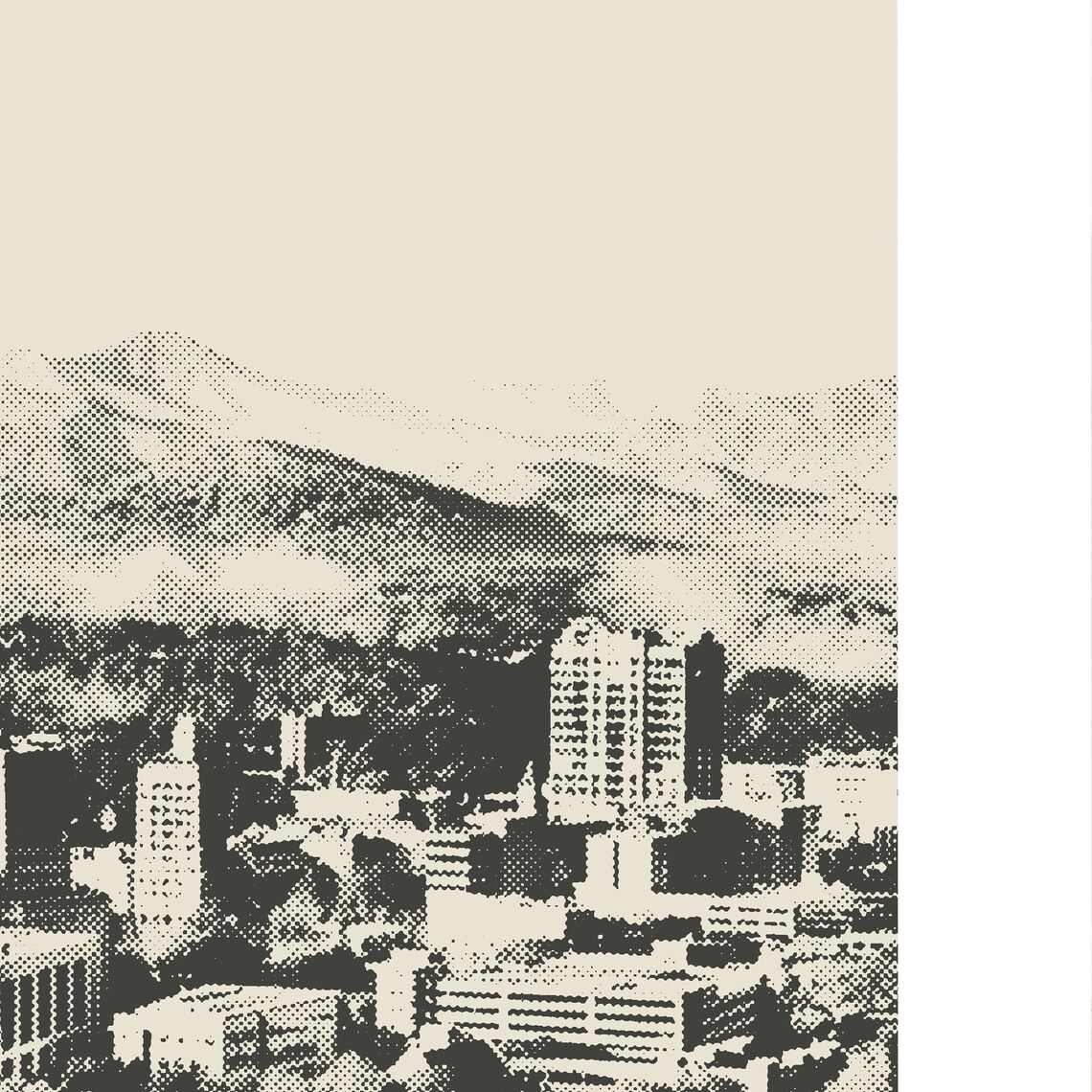 Asheville NC Skyline, Minimalist City Poster - Image 2