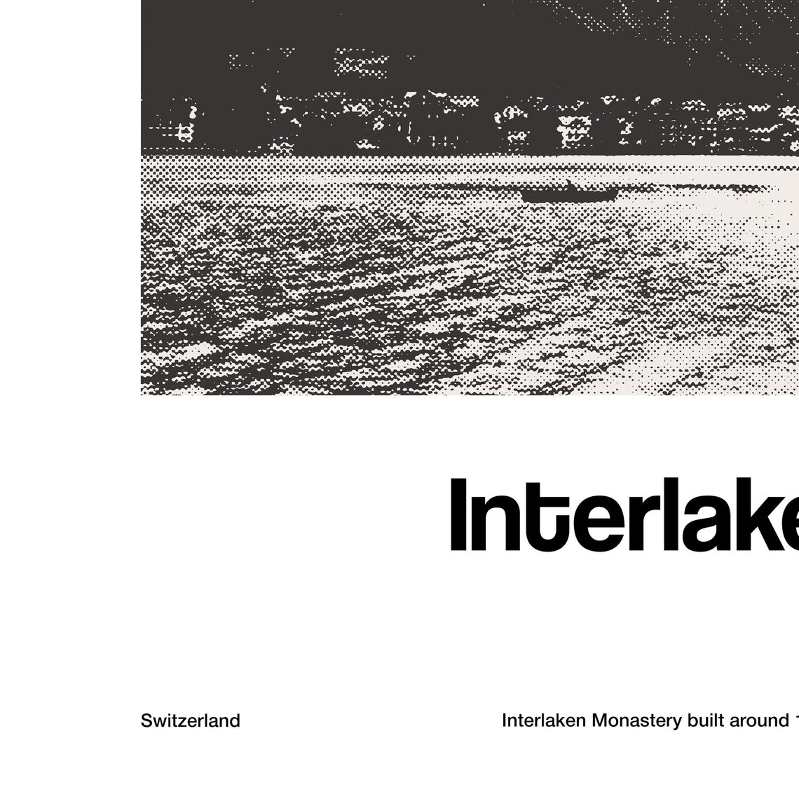 Interlaken Switzerland Minimalist Travel Poster - Image 3
