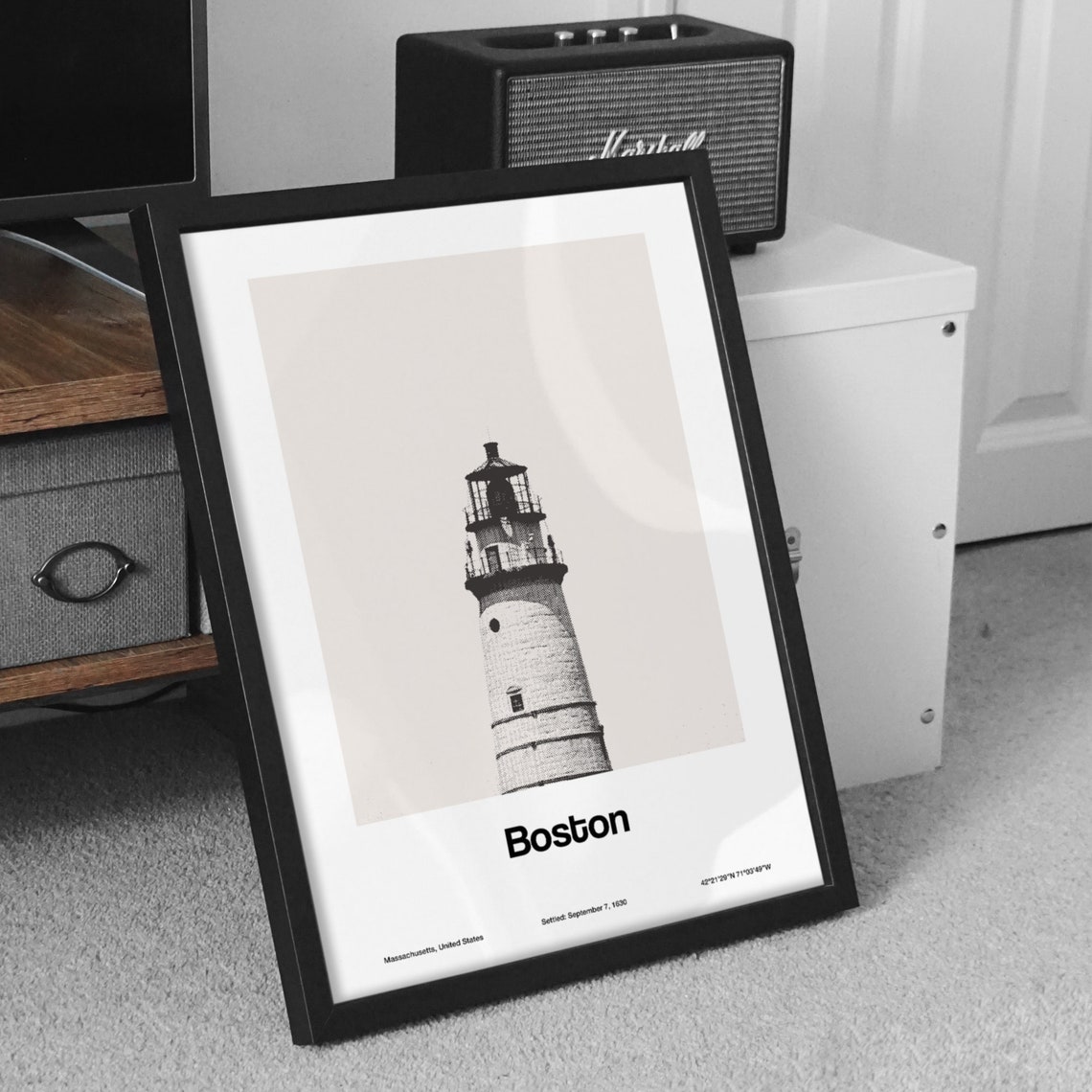 Boston Light, Little Brewster Island Custom Print - Image 2
