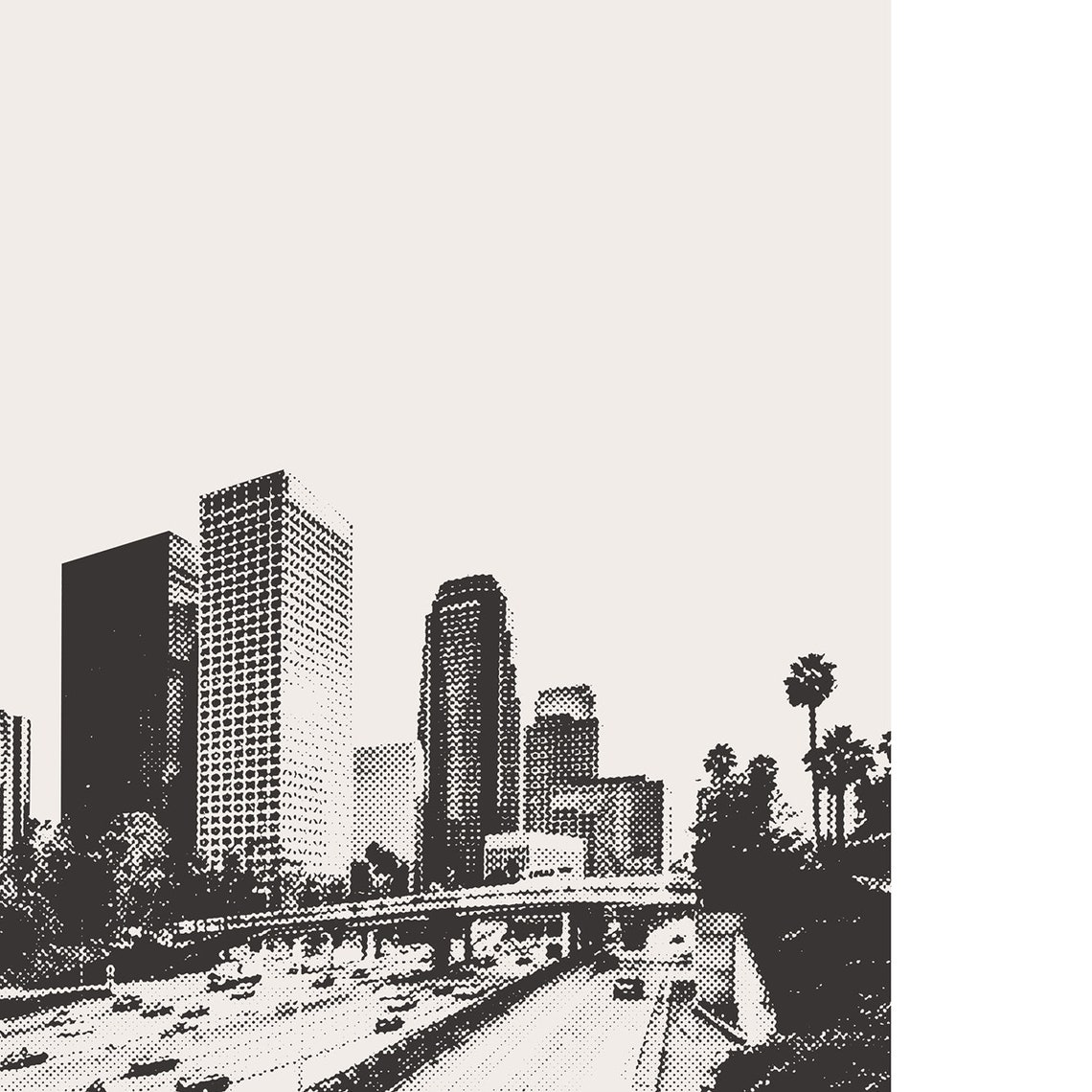Los Angeles Minimalist Skyline Wall Art Print - Image 2