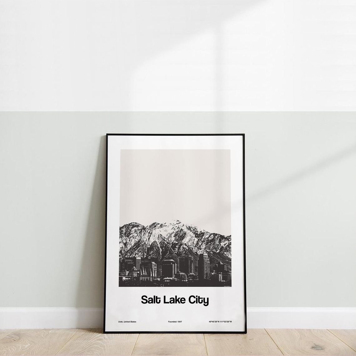 Salt Lake City Skyline, Minimalist Travel Poster - Image 3