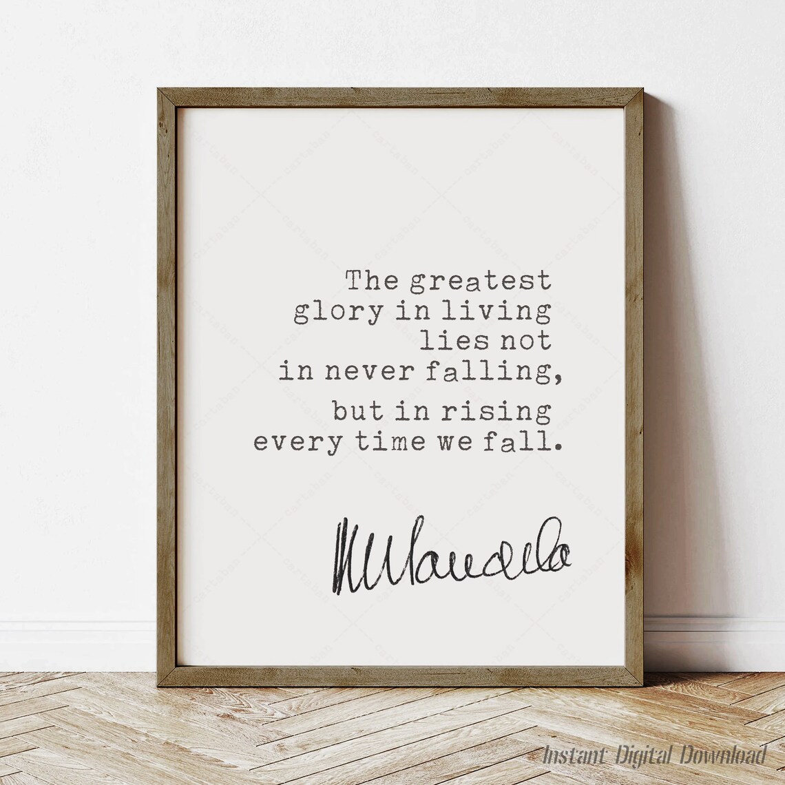 Nelson Mandela Quote, Inspirational Wall Art Print