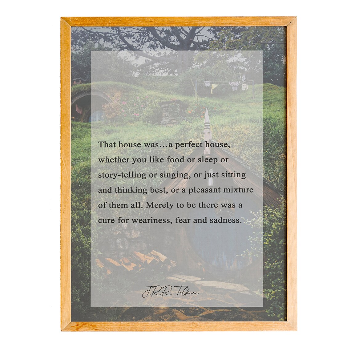 J.R.R. Tolkien Perfect House Quote Hobbit Cottage Shire Print