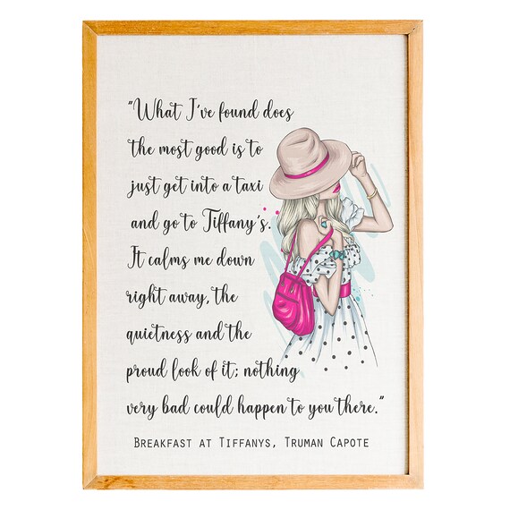 Breakfast At Tiffanys Truman Capote Fashion Quote Girl Poster