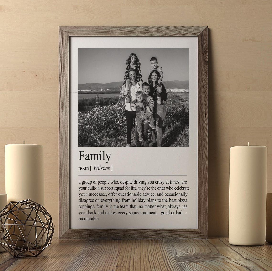 Personalized Family Photo Dictionary Definition Keepsake Gift Poster - Image 2