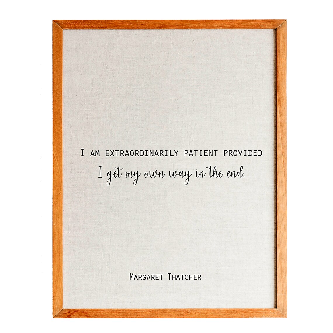 Margaret Thatcher Extraordinarily Patient Own Way Witty Quote Poster