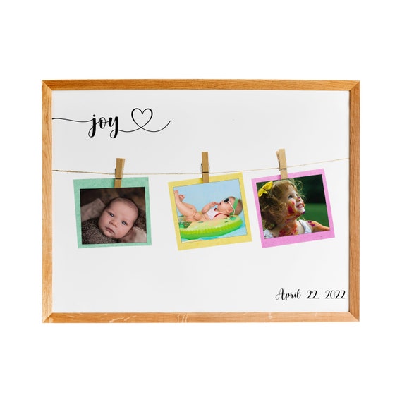 Personalized 1st Birthday Photo Collage Custom Photo Gift One Year Collage New Born Gift New Parents Gift