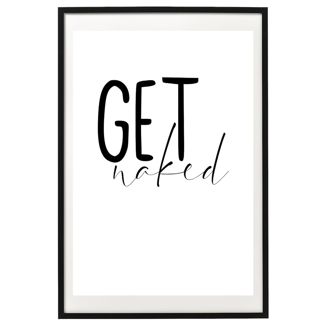Get Naked Poster, Abstract Modern Wall Print - Image 2