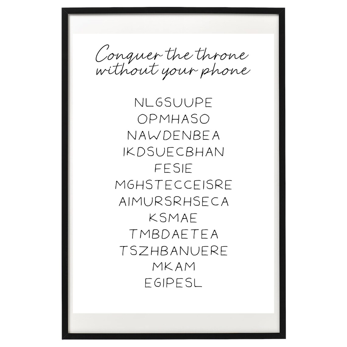 Forgot Your Phone Funny Toilet Riddle Poster - Image 2