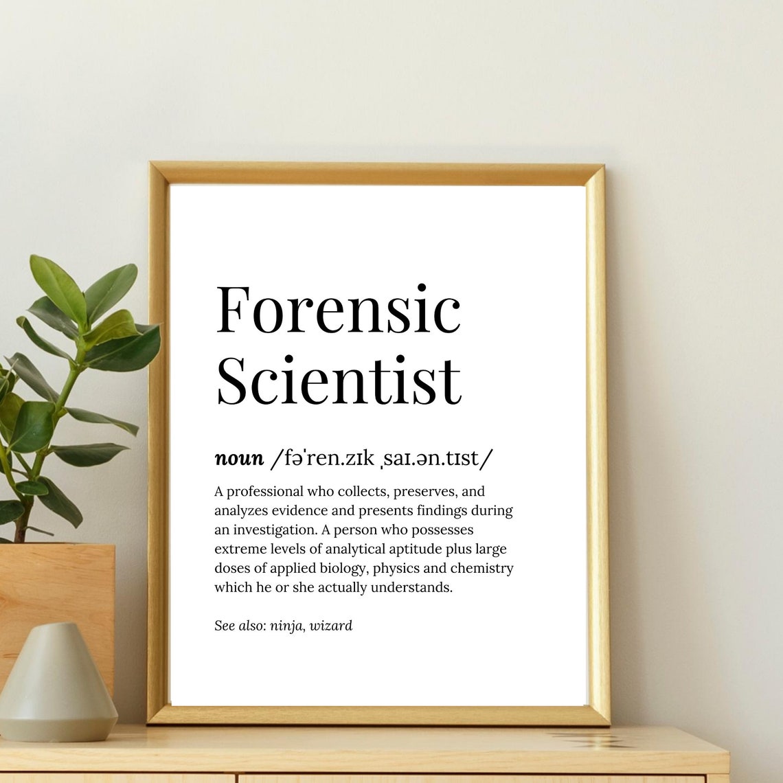 Forensic Scientist Dictionary Definition Graduation Gift Poster - Image 2