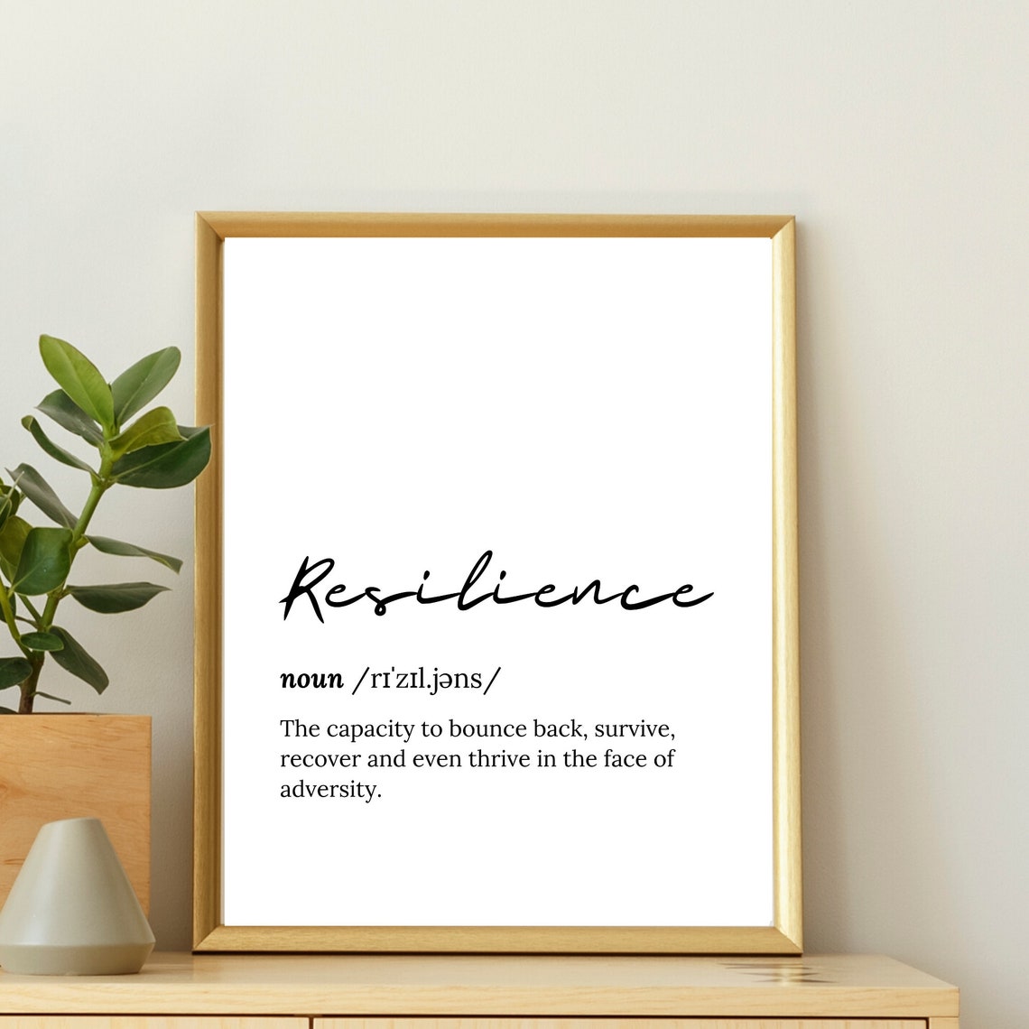 Resilience Definition Script Typography Inspirational Word Poster - Image 2