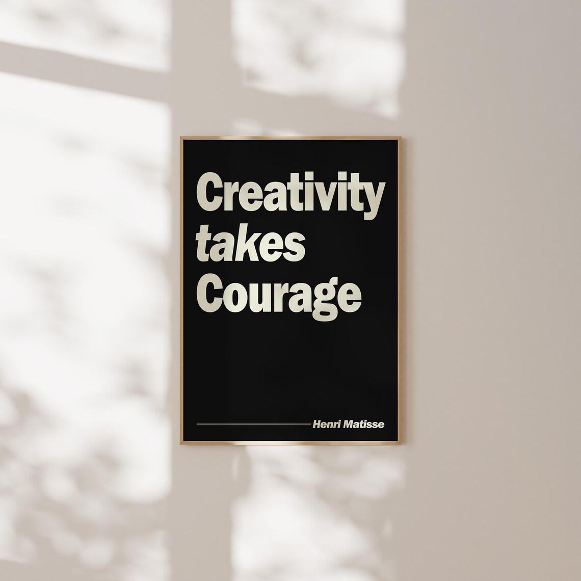 Creativity Takes Courage Retro Typography Art Print