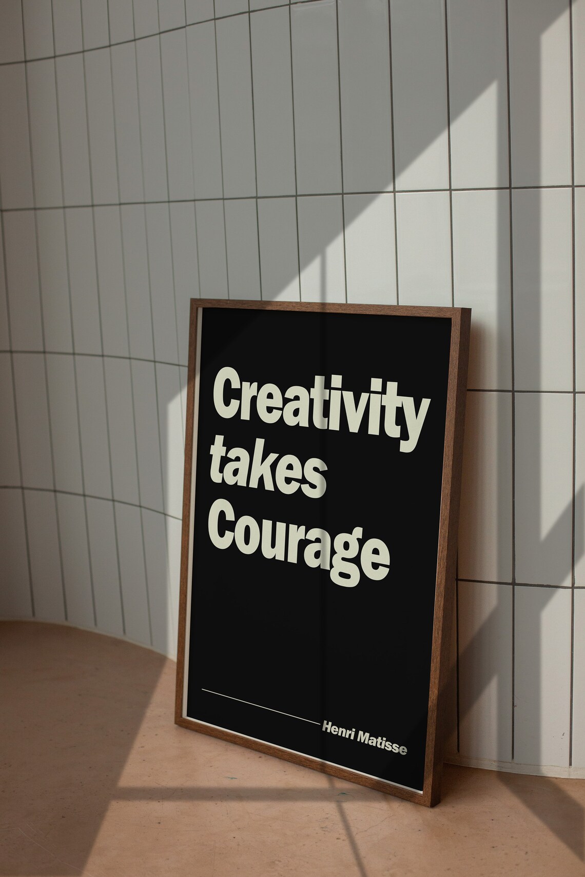 Creativity Takes Courage Retro Typography Art Print - Image 4