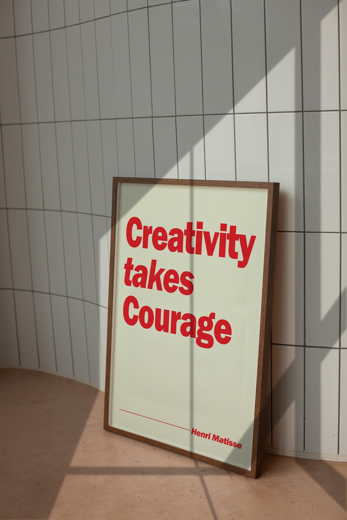 Creativity Takes Courage Retro Quote Art Print - Image 3