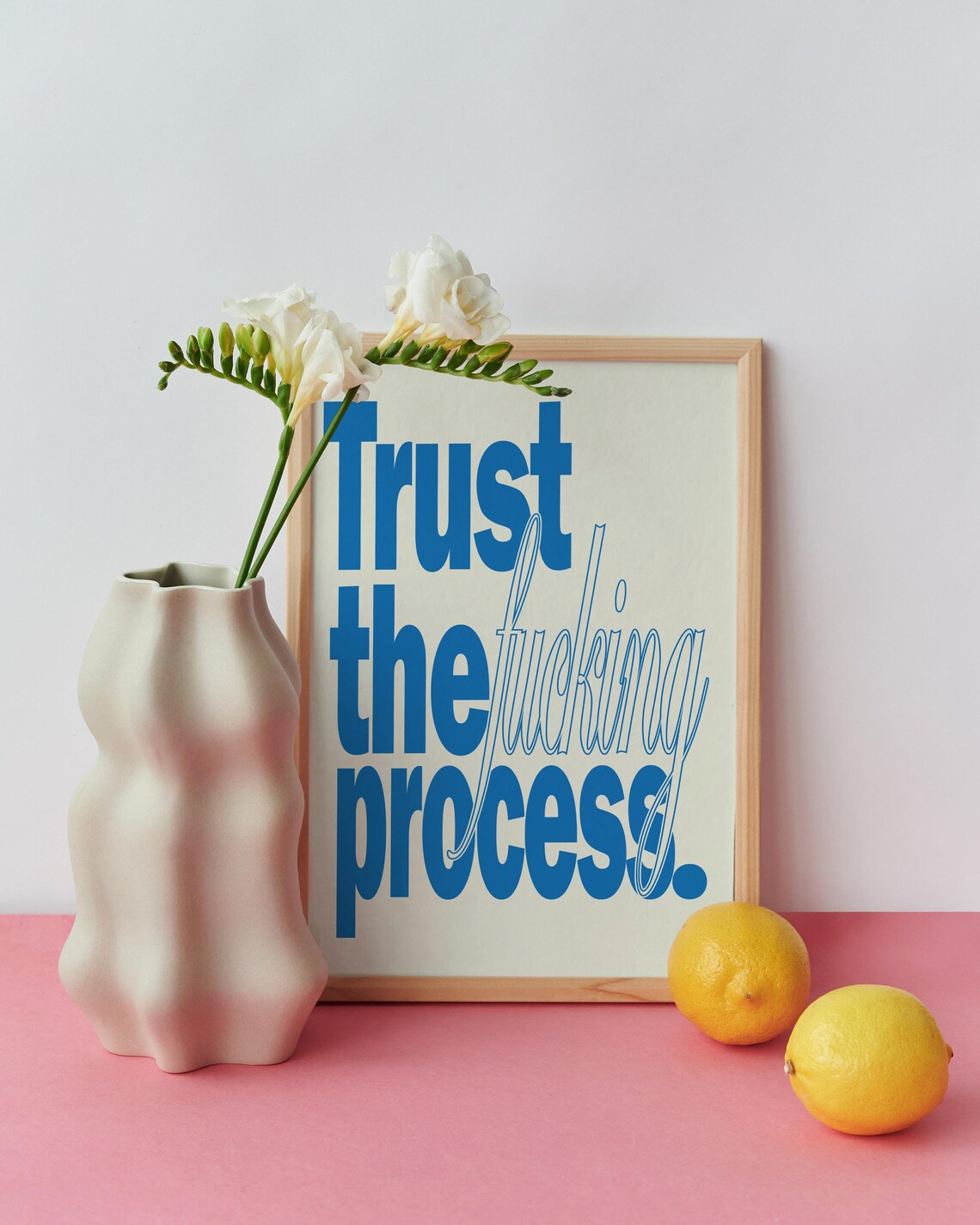 Trust The Fucking Process Retro Typography Art Print - Image 2