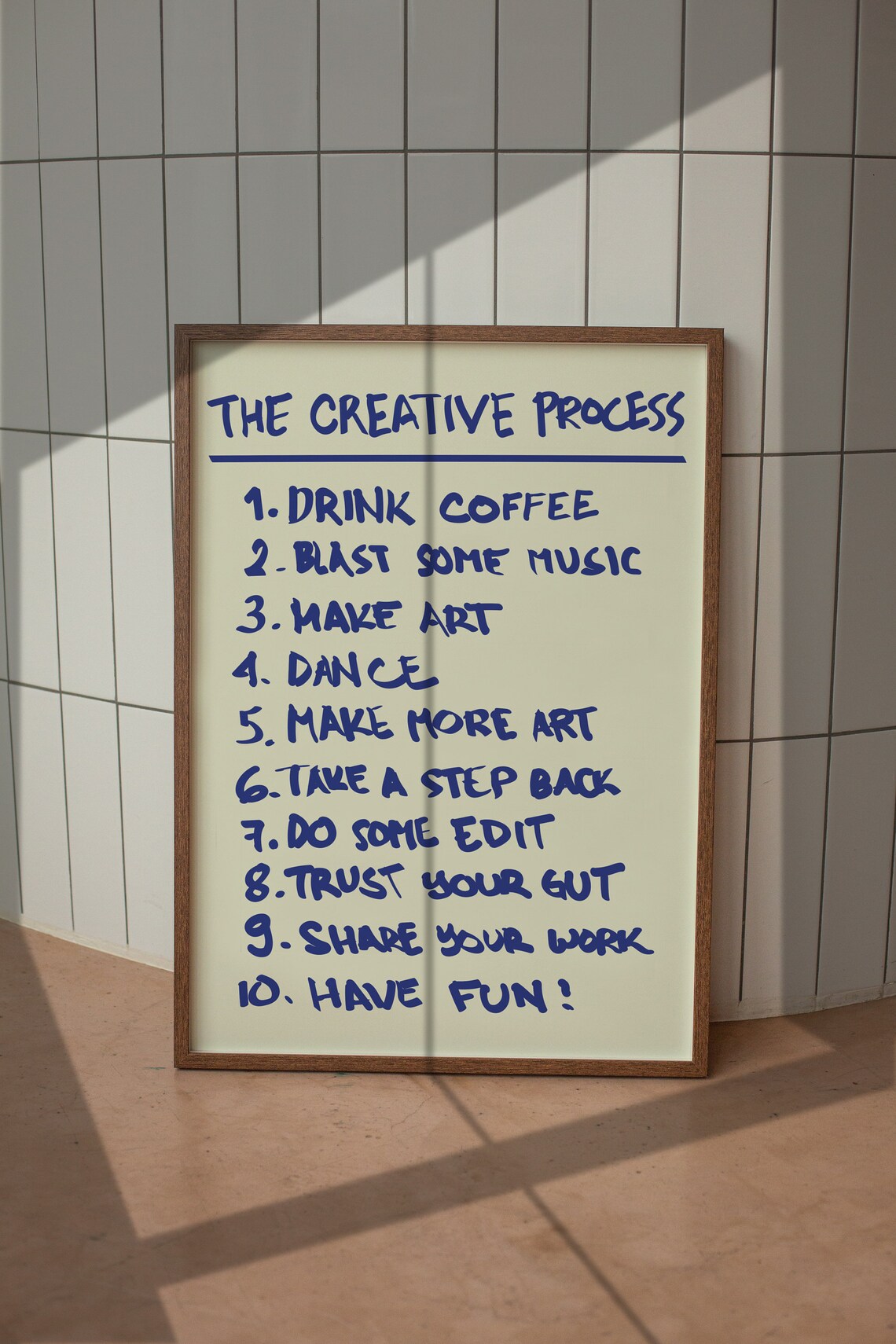 The Creative Process Retro Typography Art Print